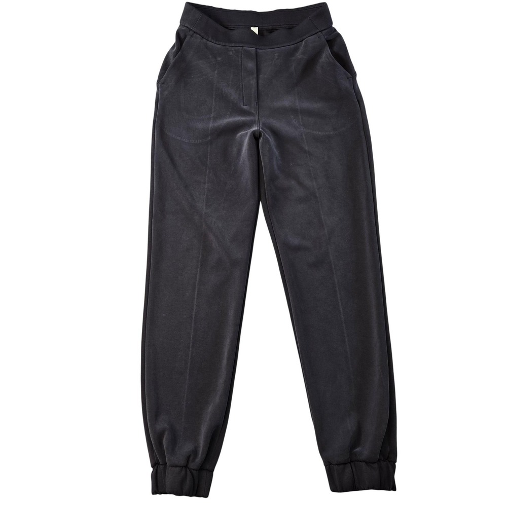Lululemon Jogger Pants Womens 6 Black Tapered Elastic Waist Pockets Yoga